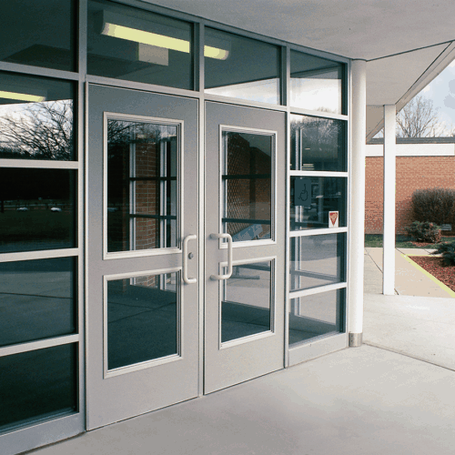 This commercial door entrance is one example of the high-quality products from Special-Lite.