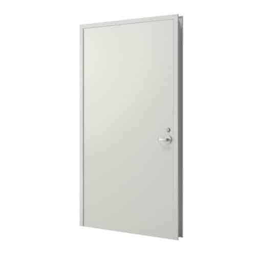 A light grey HMR-FRP door on a white background.