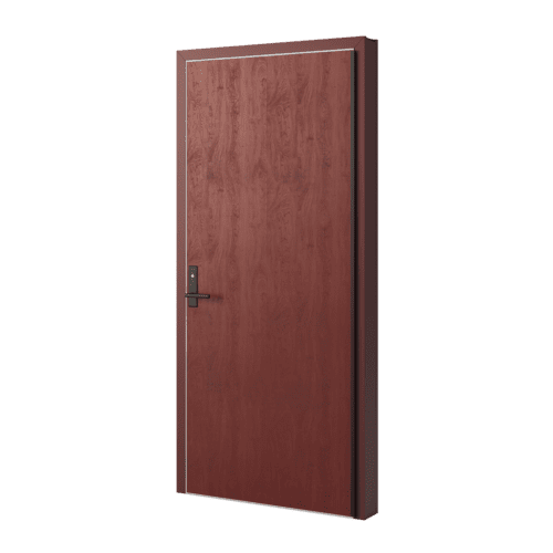A solid wood grain door.