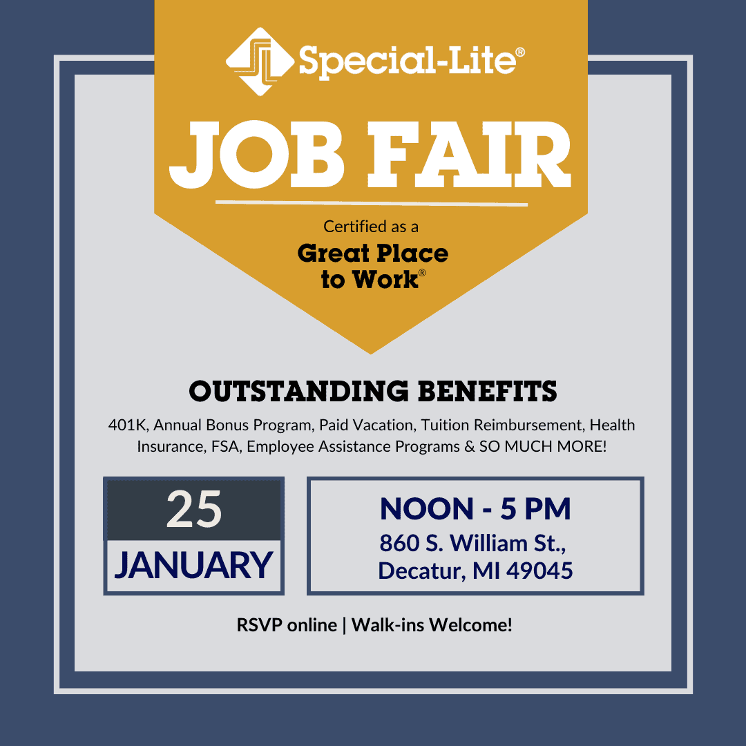 A flyer for the special lite job fair.