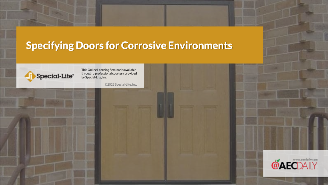 Description: Specifying doors for corrosive environments.