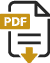 Icon representing a PDF file download, featuring a PDF document symbol with a downward arrow on a yellow background.